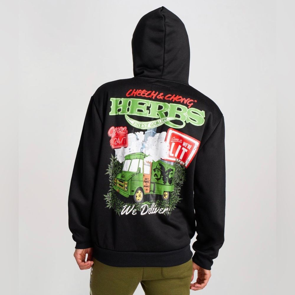 Cheech & Chong Herbs Graphic Hoodie- NWT